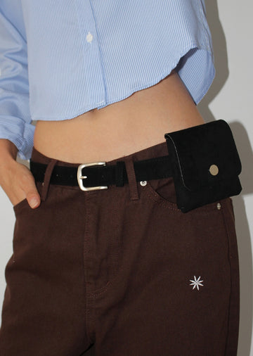 (2-WAY) BAGGED SUEDE BELT